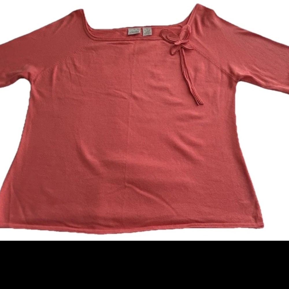 Fiorlini intl ladies‎ salmon pink pullover sweater size XL shoulder butterfly - Picture 9 of 10